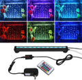 9.05 inch Submersible Aquarium Light, Fish Tank Light with Air Bubble Hole, RGB Color Changing Brightness Adjustable IP68 Waterproof Remote Control LED Light for Aquarium Fish Tank
