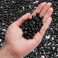 Keedolla 3Lb Aquarium Fish Tank Gravel Rocks Glass Pebbles Gemstones, Glass Stones Vase Filler for Fountain Succulent Plant Decorative Rock Pebble Stone - Black