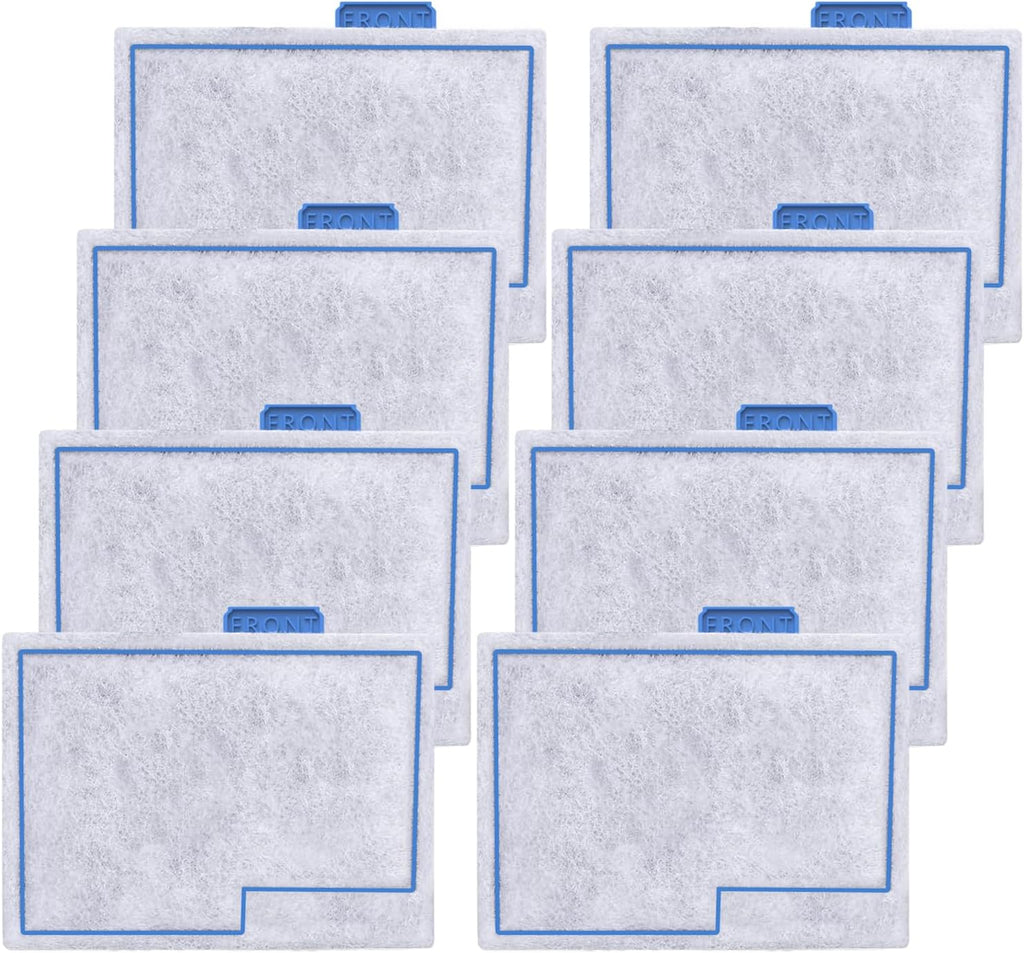 8 Pack Small Filter Cartridge Compatible with Aqueon Filters, Aquarium Fish Tank Filter Cartridges Replacement for QuietFlow E Internal Power Filter Size 10 and Minibow Aquarium Filters Size 1/2.5/5