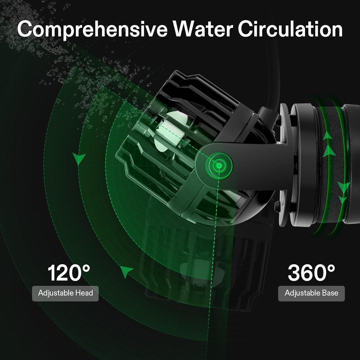 VIVOSUN Aquarium Wave Maker, 3432GPH Circulation Pump with Controller & Magnetic Suction Base, Adjustable Submersible Powerhead for 60-300 Gal Freshwater/Saltwater Fish Tank, 40W