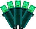 YULETIME 200 Green Wide Angle LED Christmas Lights, 66 Feet Green Wire UL Certified 5mm Holiday String Light Set (Green)