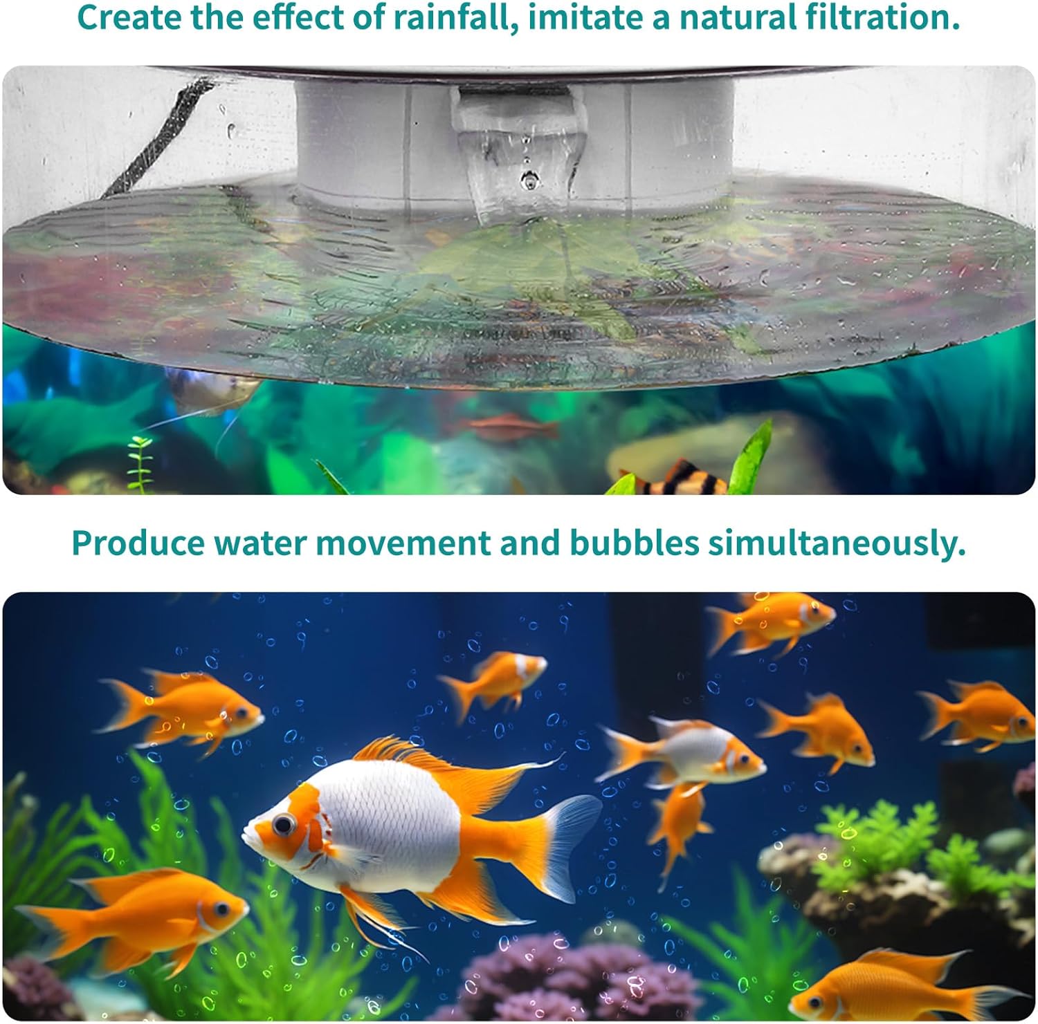 Fish Tank Night Light, 3 Gallon Fish Tank with Filter and Light, Self-Cleaning Desktop Aquarium Starter Kit & LED Lamp, 360 View for Small Fish, Kids Room & Home Decor(7 Color Modes, White)