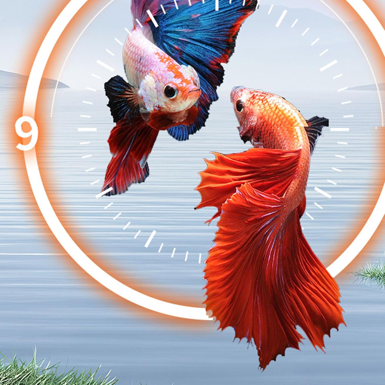 POCREATION On Aquarium Light, USB Powered LED Dimmable 10 Speed Brightness Timing Control Fish Clamp Light with Multiple Color Changes, for Home Indoor