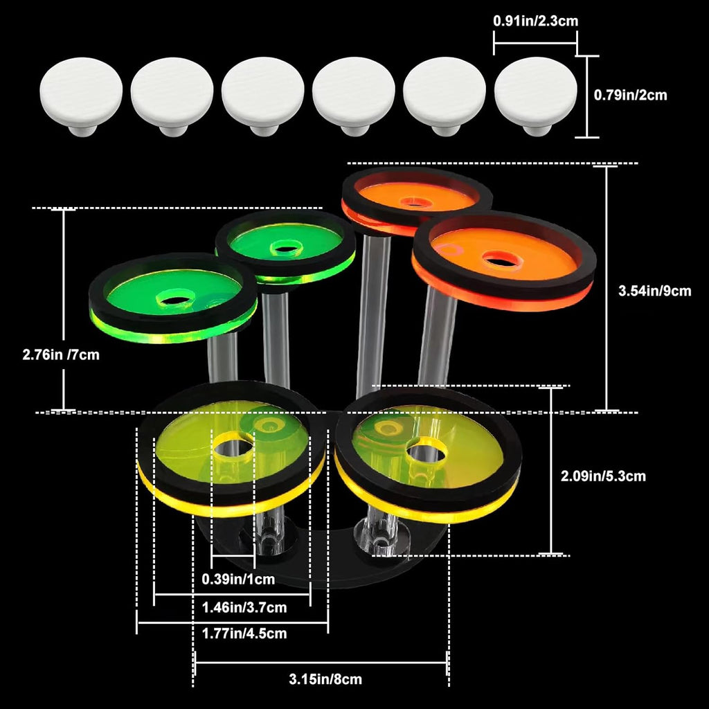 coral frag holer,Ring, set of six pillars with six round coral bases with legs, YGSHJ-XY6Z-1P
