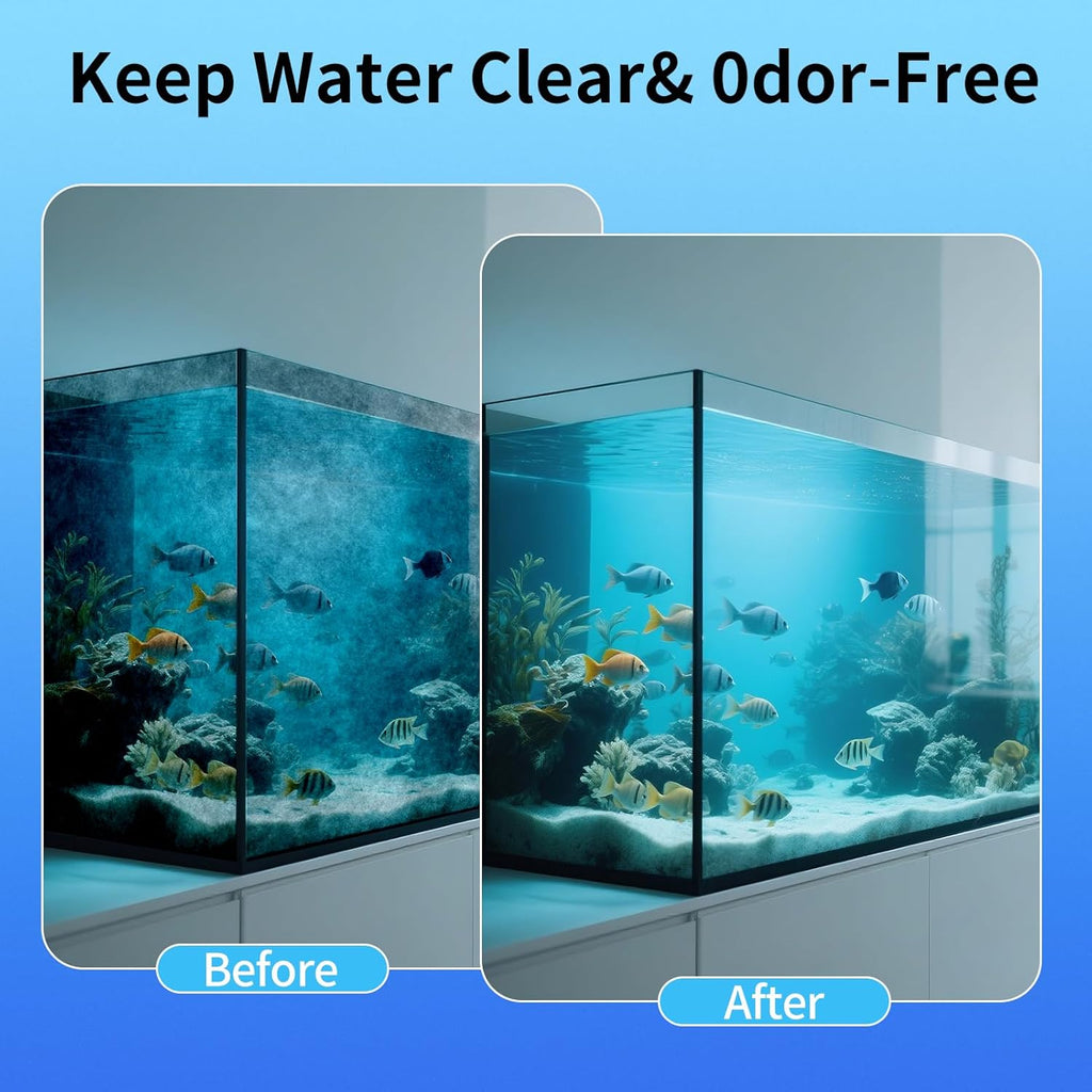 Aquarium Filter Floss 12"x72"x1" Thick Multi-Layer Fish Tank Filter Floss Water Polishing Filter Pad, for Crystal Clear Water, Media Roll Cut to Size