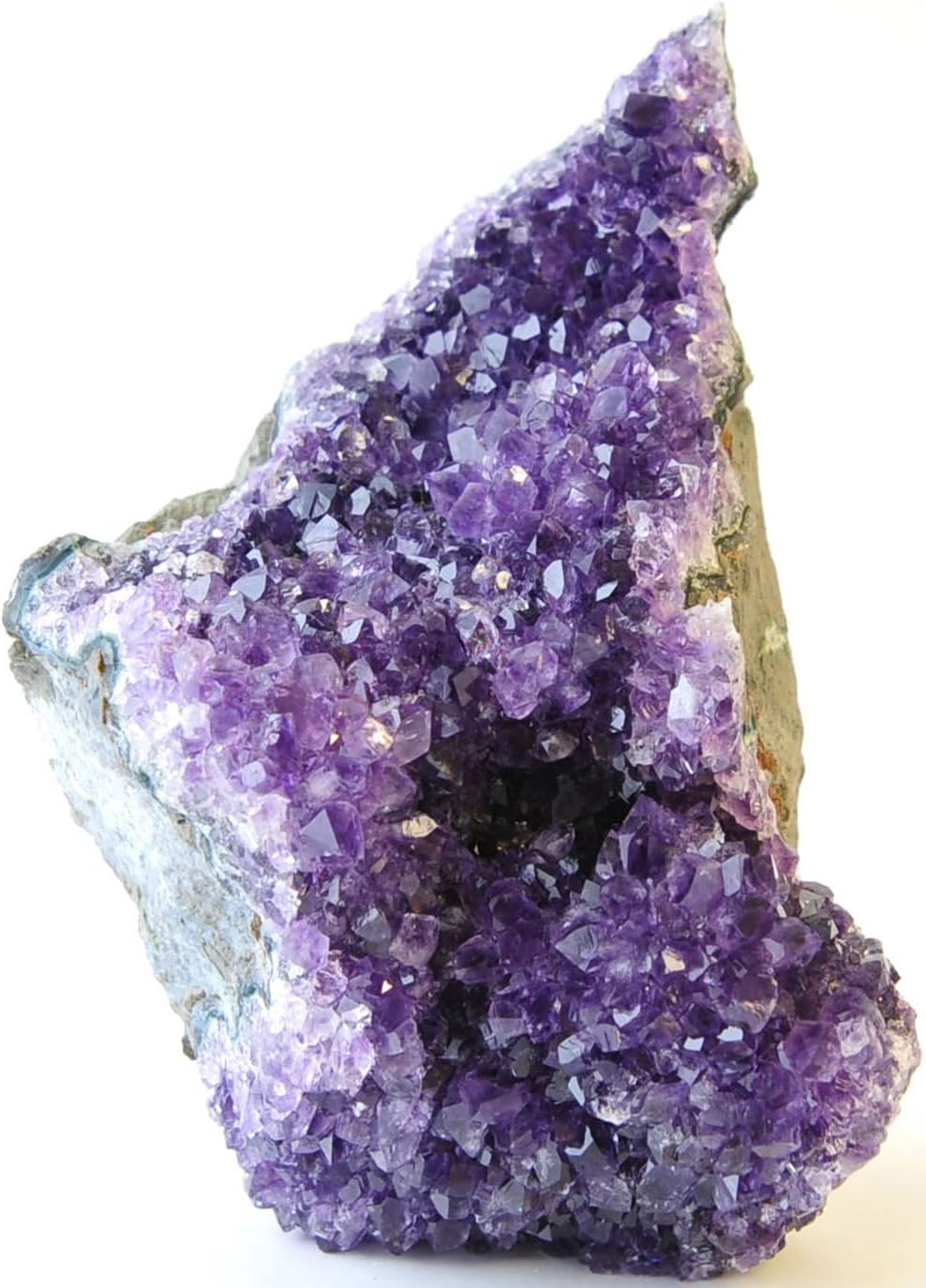 JIC Gem Natural Amethyst (2 lb to 3 lb) Crystal Cluster from Brazil Light Purple Quartz Geode for Home Decor