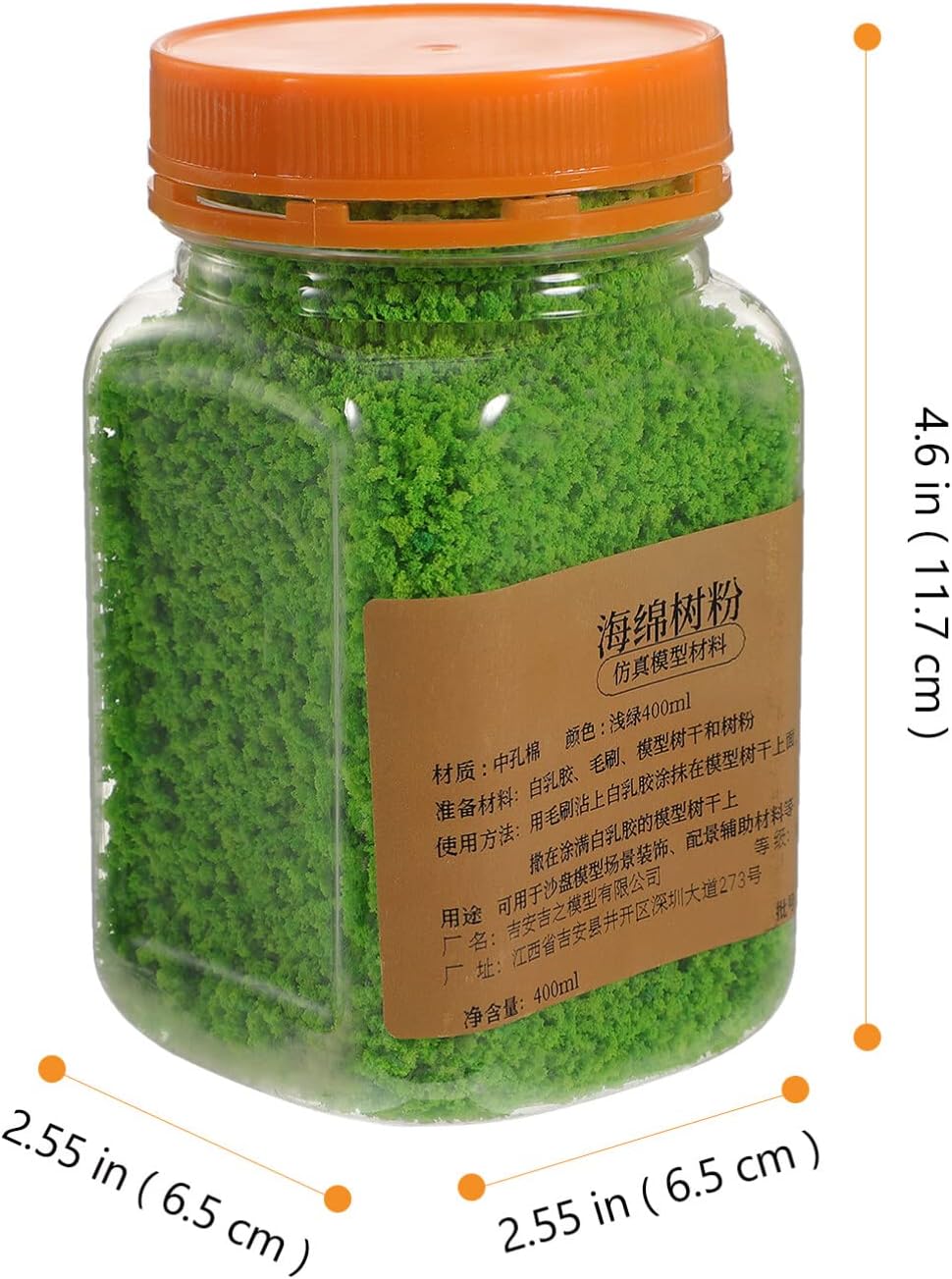 Gadpiparty 400ml Realistic Grass Scatter - Miniature Terrain Powder for Fairy Gardens, Model Railways - Light Green DIY Fake Moss, Flocking for Diorama & Wargaming