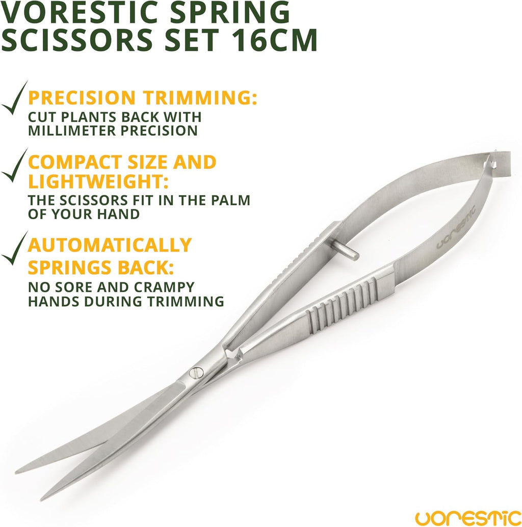 VORESTIC Aquascaping Scissors - 6.3 Inch, Terrarium & Aquarium Scissors for Plants