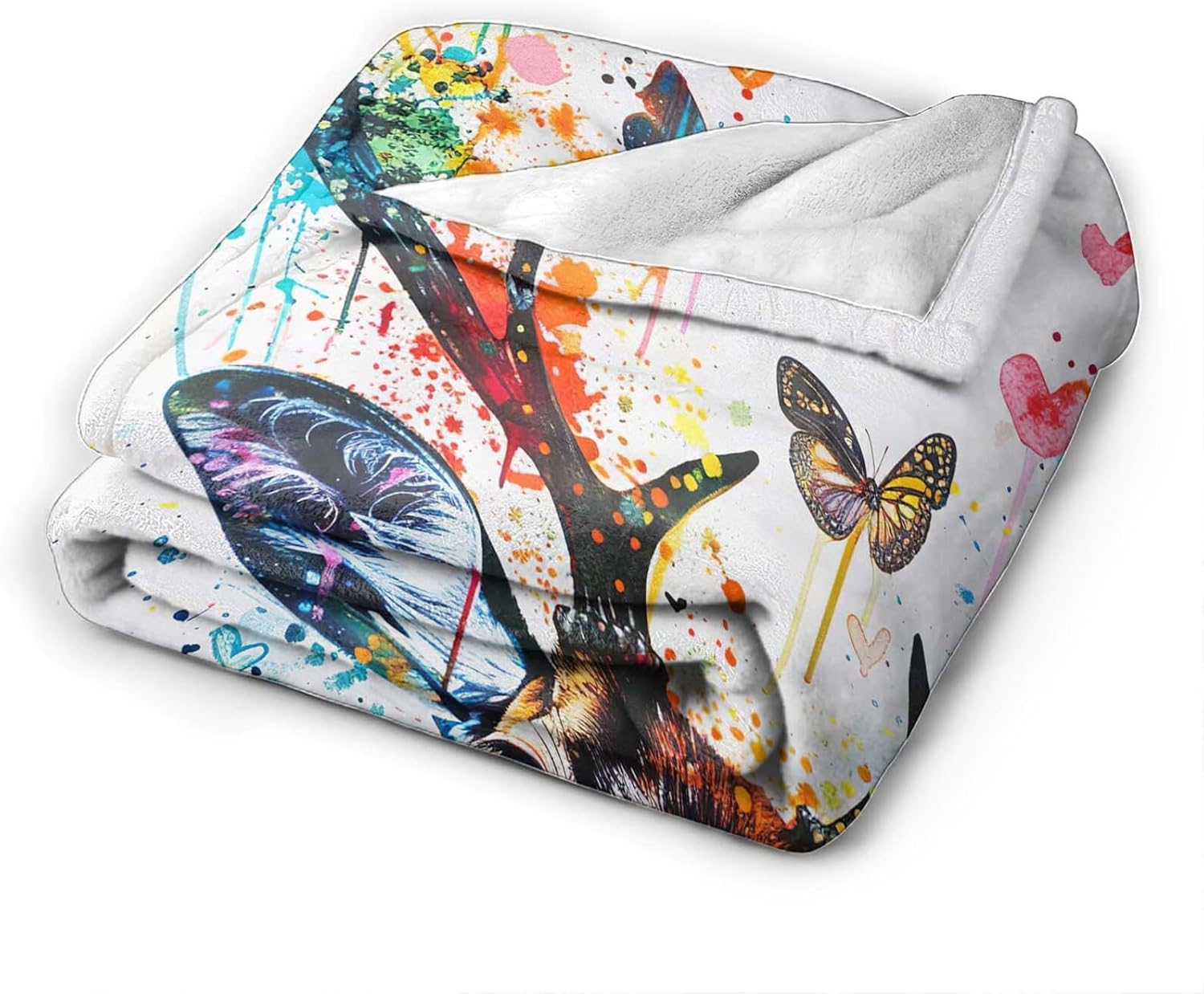 Deer Throw Blanket Elk Stuff Gifts for Kids Girls Boys Adults Women Man Soft Cozy Warm Plush Fluffy Fuzzy Fleece Blanket Decor 40''X50''