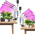 Garpsen Led Grow Light, 2PCS 3 Heads Full Spectrum Clip Plant Light for Indoor Plants, 120 LEDs Grow Lights, with 3 Switch Modes & Auto ON/Off 6/12/16H Timer, 5 Dimmable Levels (Red Blue Warm White)