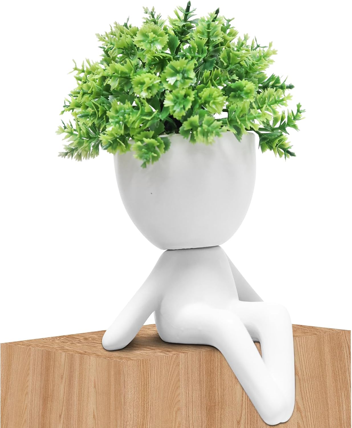 Zerzsy Fake Plant Room Decor - Funny Desk Decorations for Women - Cute Decoration for Work Office Plants for Desk Succulent for Women Office - Set of 1