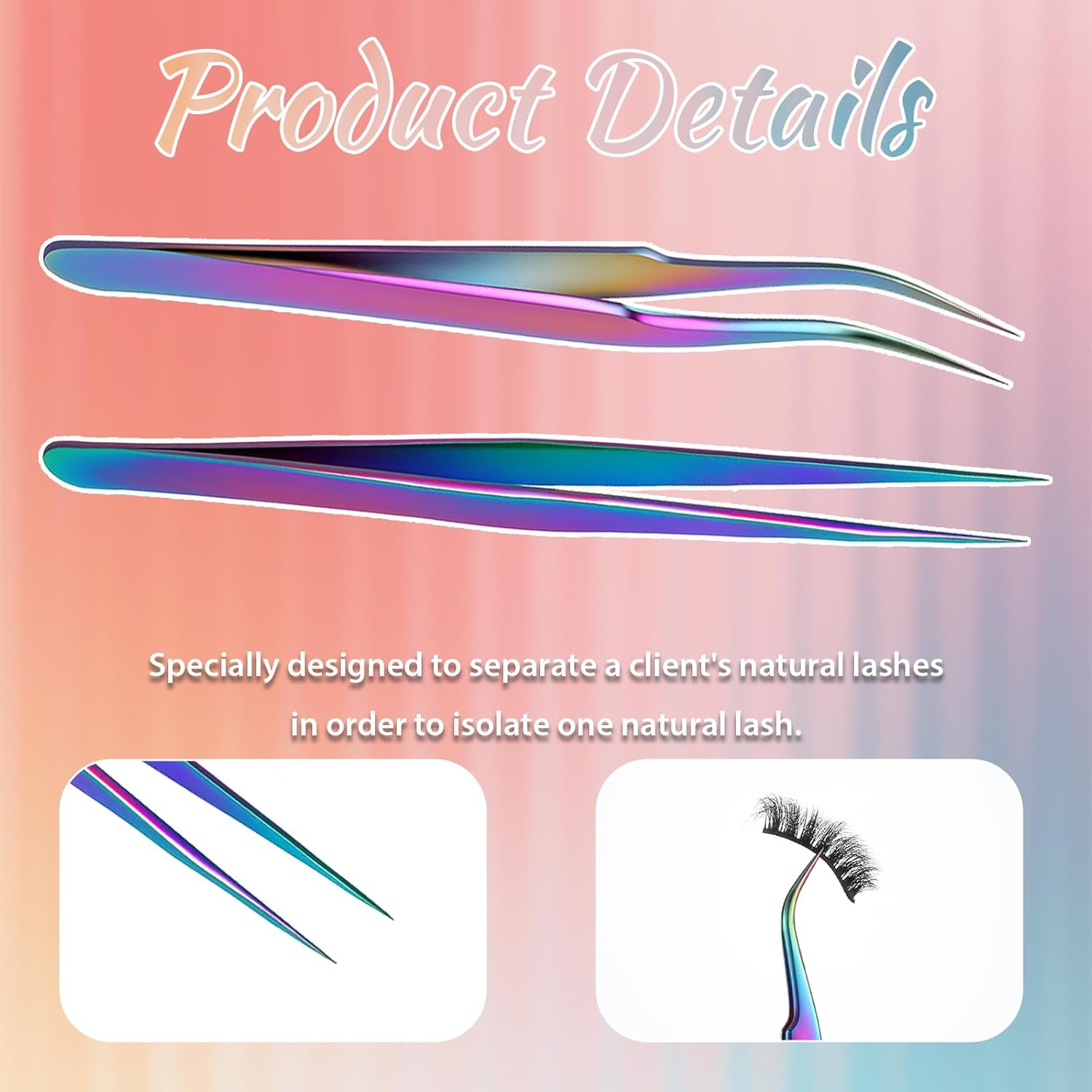 2PCS Sticker Tweezers, Tweezers for Crafting Straight and Curved Tip Tweezer Stainless Tweezer for Stickers Eyelash Extensions Precision Electronics Nail Rhinestone Jewelry, Scrapbooking Tools
