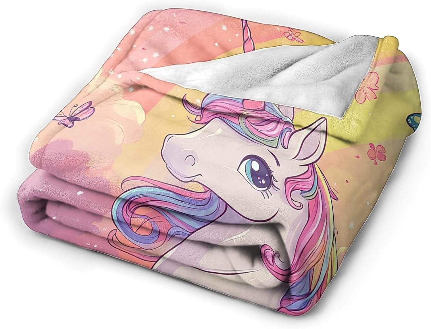 Unicorn Throw Blanket Unicorn Rainbow Stuff Gifts for Kids Girls Boys Adults Women Man Soft Cozy Warm Plush Fluffy Fuzzy Fleece Blanket Decorr 40''X50''