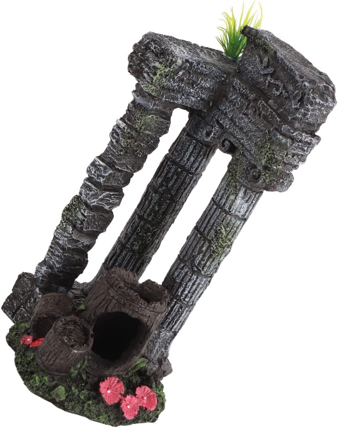 Aquarium Decoration Roman Columns, Simulation Resin Vintage Ruins Roman Column Fish Hideout Landscape Ornament