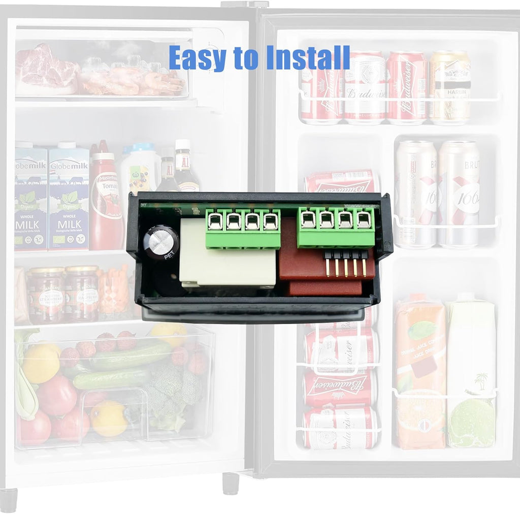XR02CX-4N1F1 Dixell Temperature Controllers Refrigerator Digital Thermostat Controller for Fridges Freezers Heating Appliances 120V/50-60Hz with 1 NTC Probe