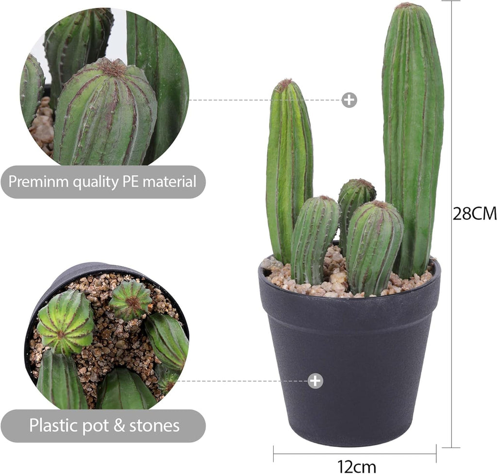 Artificial Cactus 11inch Faux Cactus Fake Cactus Potted Plants for Indoor Outdoor Home Offices Store Decor