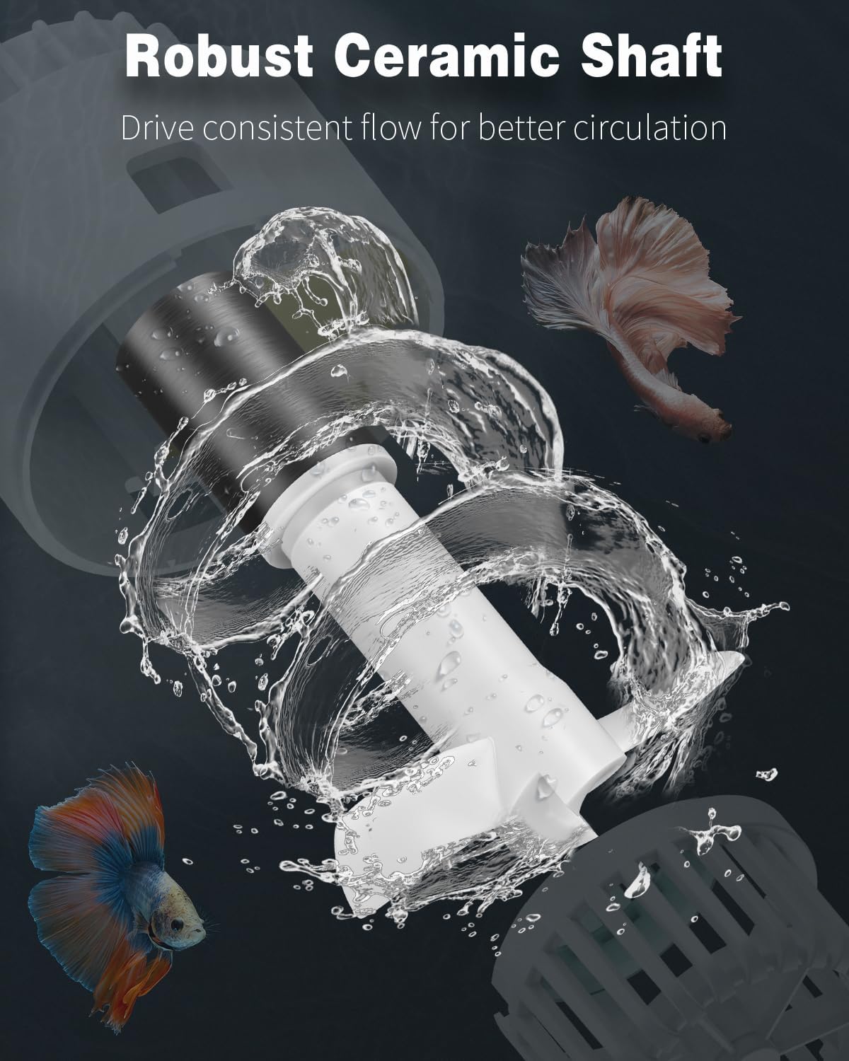 Pawfly Wave Maker for Aquarium, 550 GPH Aquarium Powerhead, Quiet Submersible Wavemaker for 15-80 Gallon Fish Tanks, Water Circulation Pump with Powerful Magnetic Base