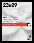 Americanflat 23x29 Poster Frame with Polished Plexiglass - Black Picture Frame - Wide Photo Frames Made of Engineered Wood for Vertical or Horizontal Wall Display - Epic Collection - Black