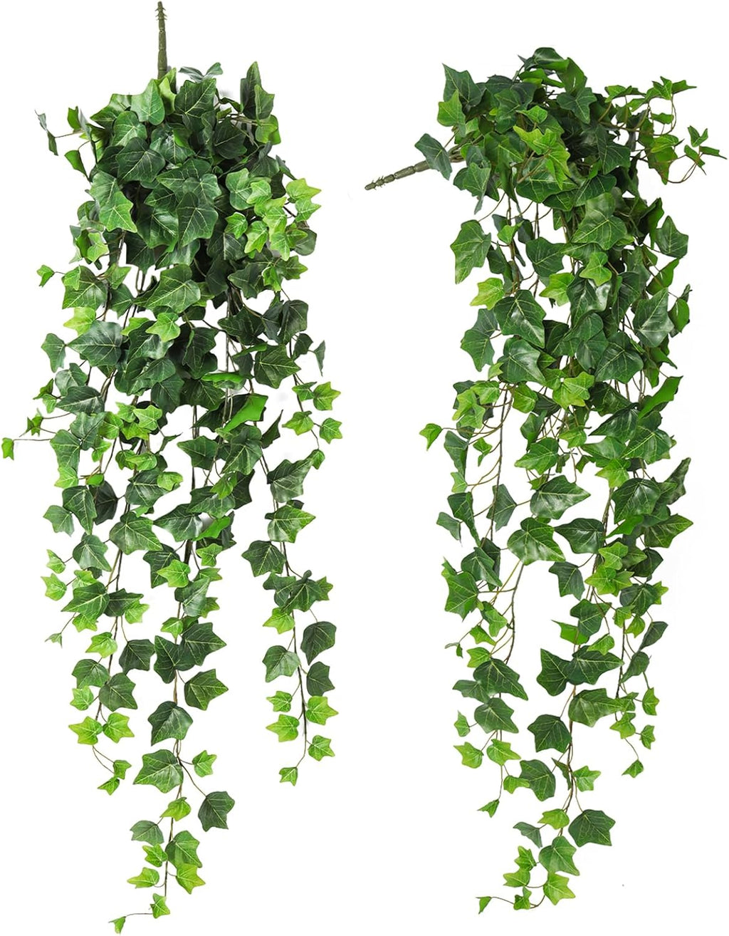 RECUTMS 2 Strands Artificial Vines Ivy Garland 39.4inch Fake Vines with Silk Green Leaves Faux Hanging Plants Greenery Decorations for Bedroom Table Centerpieces Wall Party Wedding Room Decor