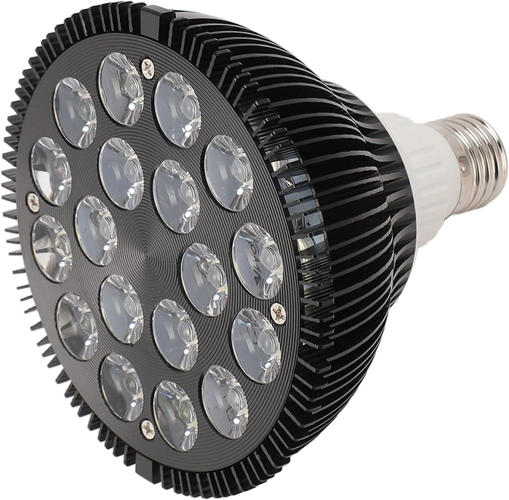 Full Spectrum LED Aquarium Light 18W, E26 E27 Socket Plants Grow Lamp for Marine Tank, 6 Band Blue White Red Green LED with Aluminum Alloy Heat Dissipation