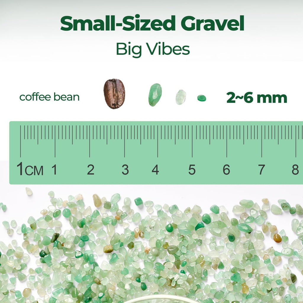 T4U Crystal Chips Stone Crushed Quartz Jade Pebbles 1LB - Fluorite Tumbled Gravel Small Decorative Pebbles Bulk, Mini Polished Rocks Sand Pieces for Crafts, Vases Filler, Plants, Aquarium Gravel Rocks