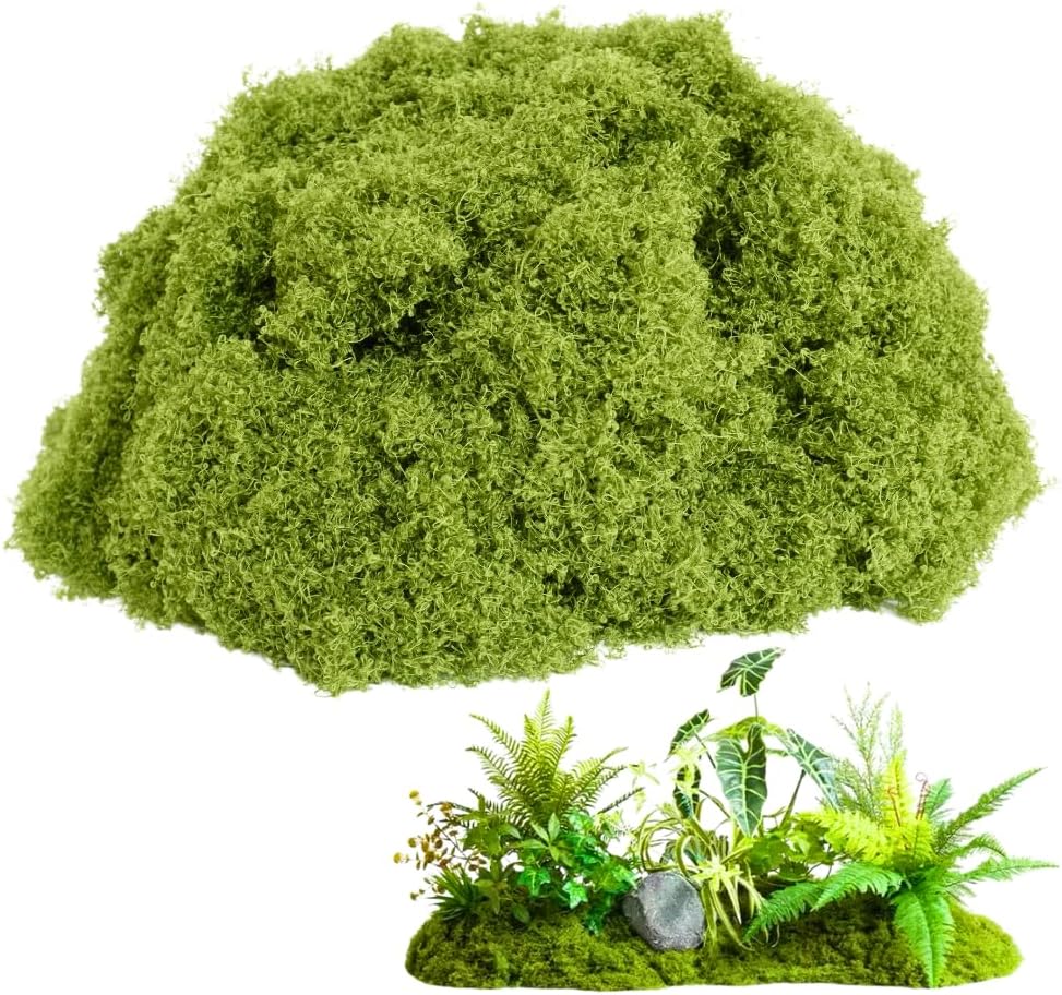 jabrand Fake Moss for Plants, 10OZ Faux Moss for Crafts Table Centerpieces Landscaping Gardening Decor