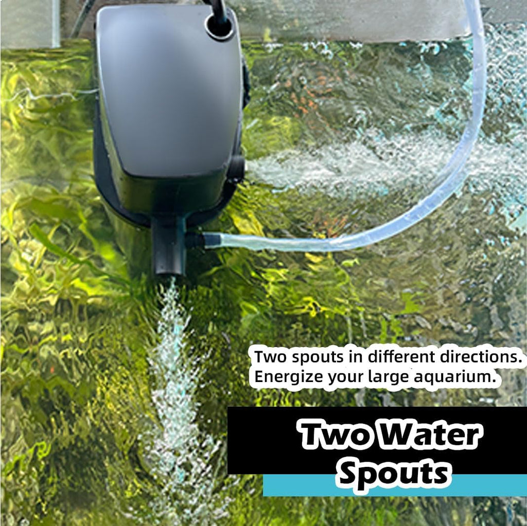 Aquarium Filter for 10-45 Gallon Tank, U-V Fish Tank Green Clean Machine Submersible Powerful Pump Canister Filter 158GPH for Pond Turtle Tank Saltwater Freshwater Crystal Clear Green Killing