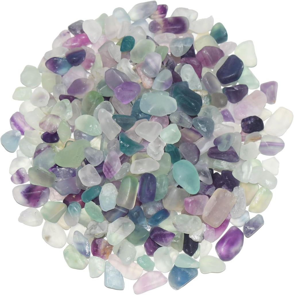 2 Lb/920g Pebbles for Indoor Plants, Bamboo, Crafts, 0.2-0.35" Small Plant Pebbles for Pots Indoor Drainage, Fluorite Crystal Chips, Decorative Gravel for Aquarium, Fish Tank