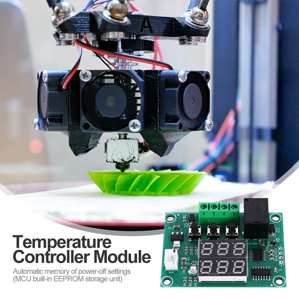 Dual Digital Display Temperature Controller Module Dc Electronic Thermostat with Sensor High Precision Temp Control Board for Cooling and Heating Systems