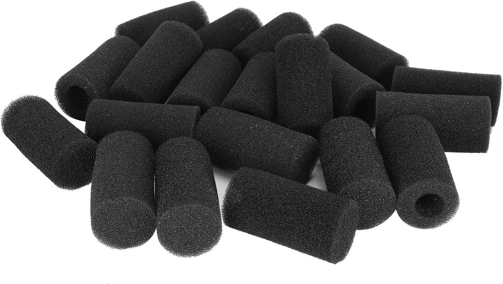 Aquarium Inlet Filter Improved Sponge Cover Reducing Filter Damage for 20pcs Aquarium Accessories, Pet Owners Black 20 X Sponge (Medium (Large Hole))