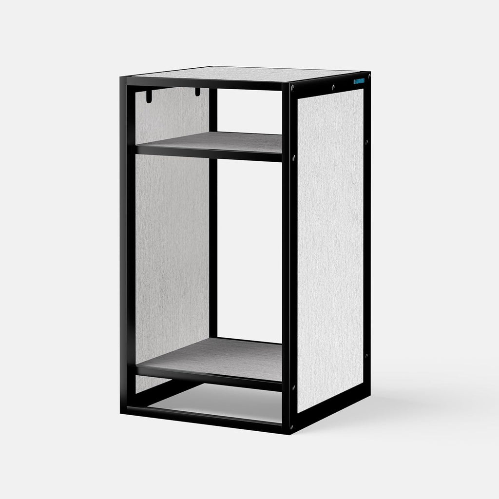 LANDEN Washed Oak Wood Metal Frame Stand, Three-Shelf for Fish Tanks up to 20 Gal, CLX45-45x45x80cm (17.7x17.7x31.49 in), for Fish Tanks and Reptile Terrariums, Home & Office Use