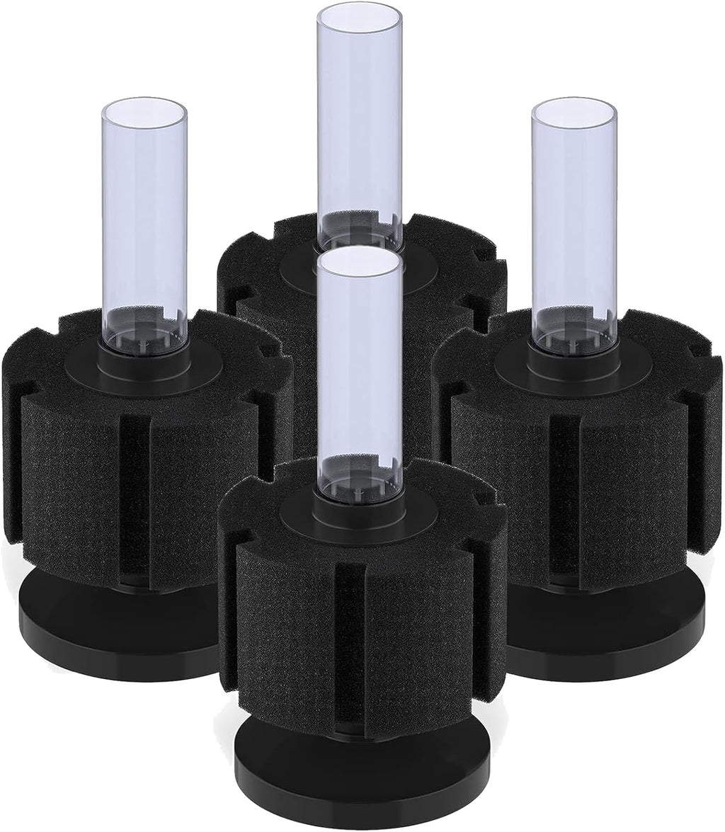 Pawfly Aquarium Bio Sponge Filter Quiet Betta Fry Shrimp and Small Fish Foam Filter for Fish Tank up to 30 Gallons, 4 Pack
