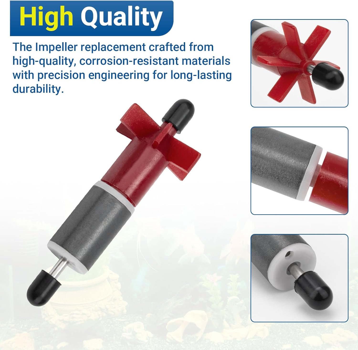 25870 Impeller Compatible with Tetra Whisper 30-60 Gallon, Whisper 3/4/60, Triad 3000 Power Filters & Aqua Tech 30-60 Top Fin Filters Aquarium Filter Parts #75069200