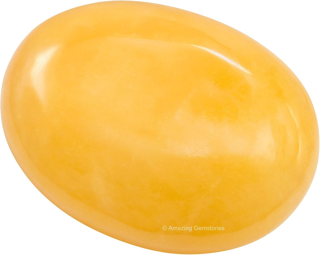 Amazing Gemstone Yellow Aventurine Crystals and Healing Stones - Large Palm Stone Crystals Piedra - Crystal for Good Luck, Positive Energy, Meditation - Unique Stocking Stuffers and Birthday Gifts