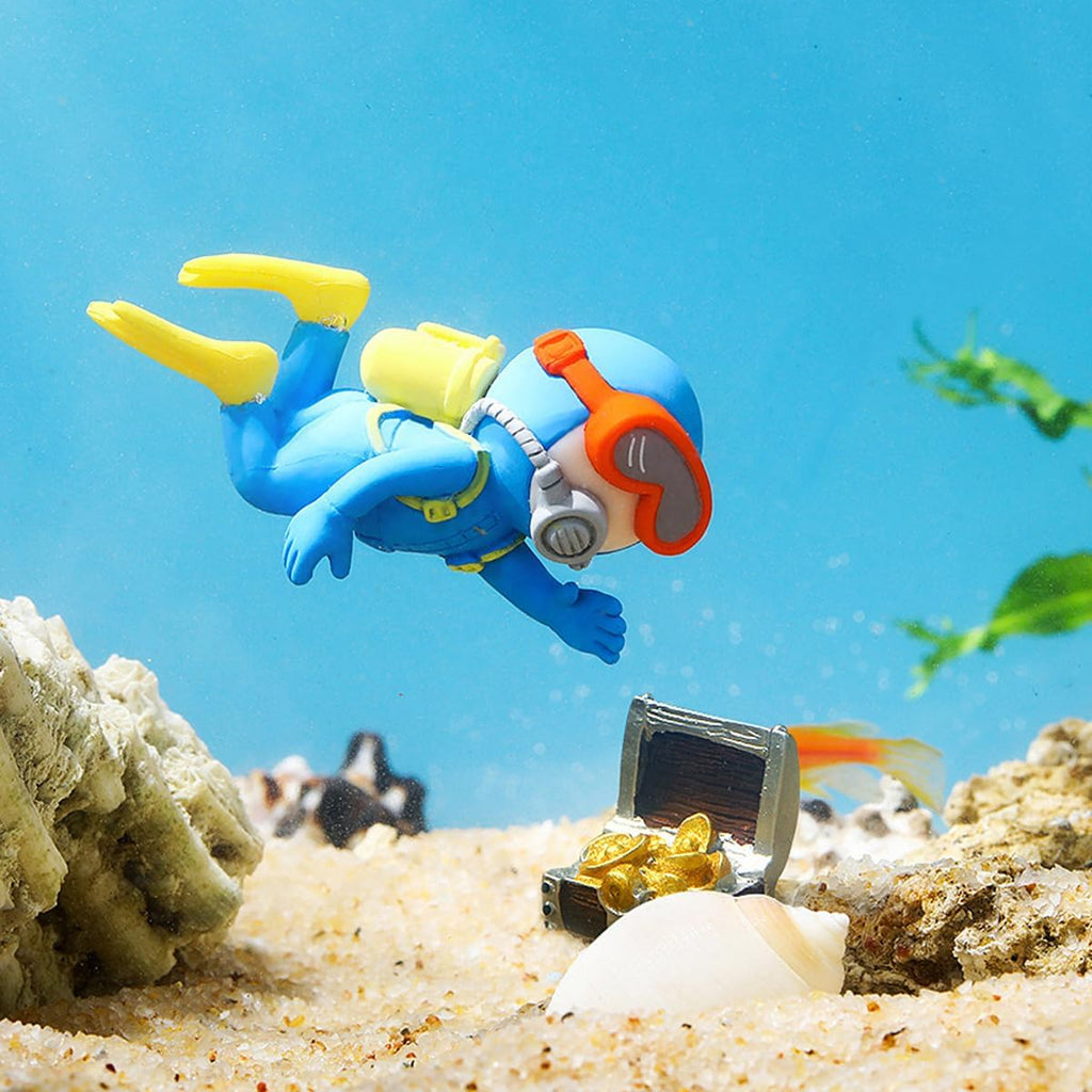 3pcs Floating Fish Tank Decorations, Little Diver Aquarium Decoration, Aquarium Accessories Fish Playmate for Fish Tank Suitable for All Kinds of Fish Tanks Swimming Pool