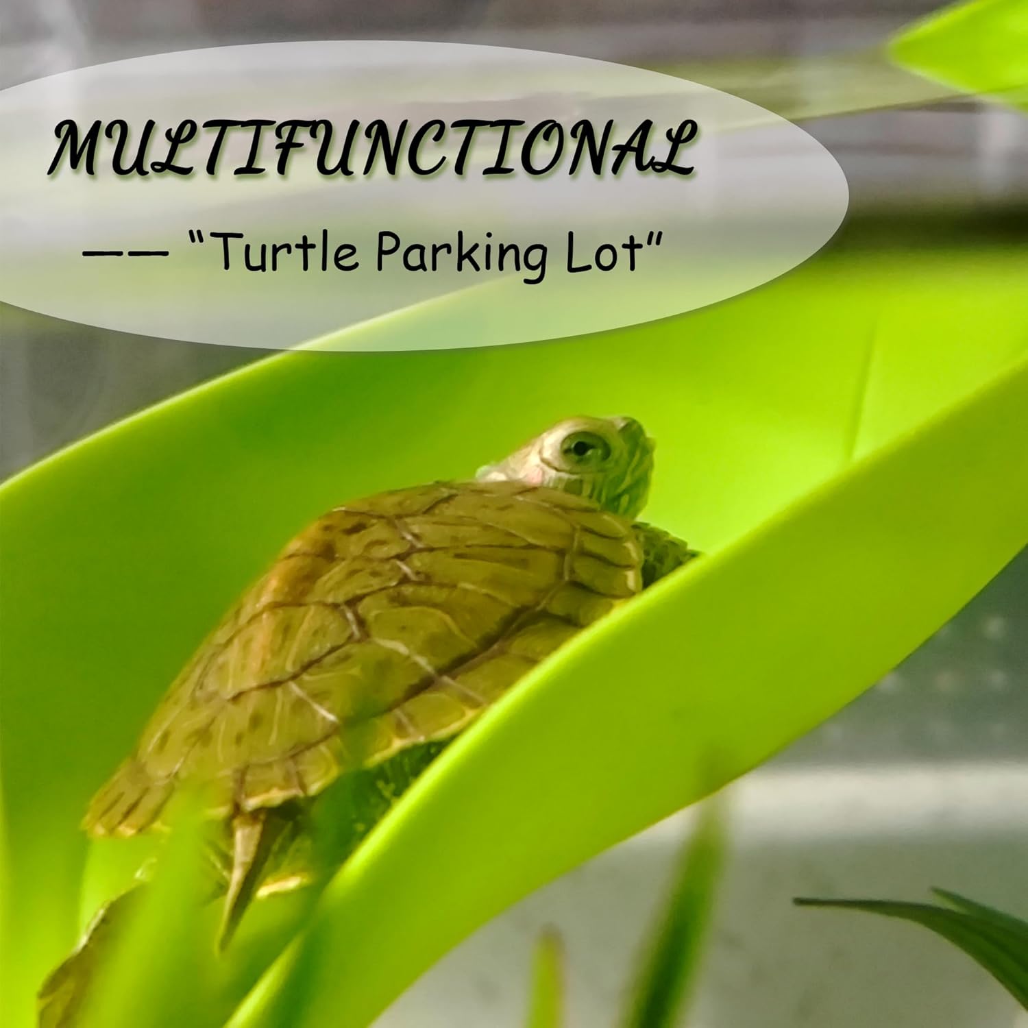 Turtle Basking Platform, 3PCS Tree Frog Tank Accessories, Leaf Shape Bearded Dragon Basking Platform with Suction Cups, Leopard Gecko Tank Accessories, Turtle Tank Decor (Dark Blue)