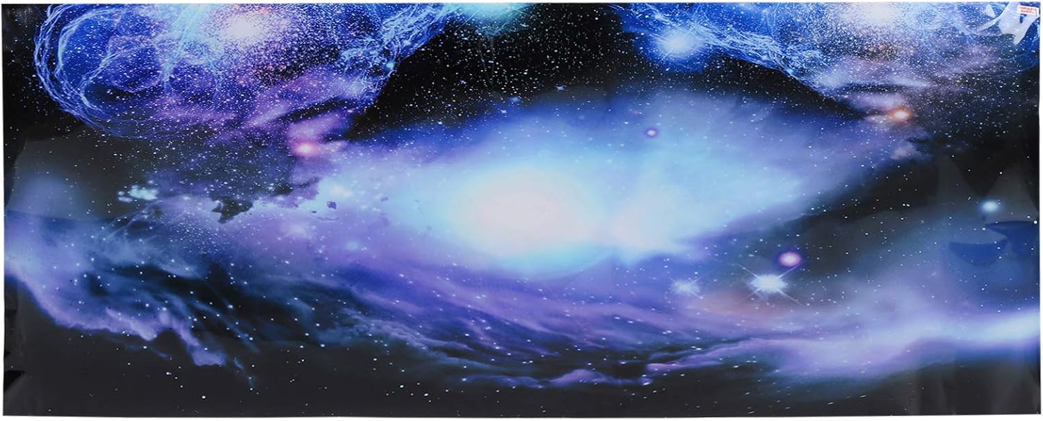 Yctze PVC Aquarium Landscape Sticker Poster - Fish Background Decor - Colorful Stars Design for Stunning Display