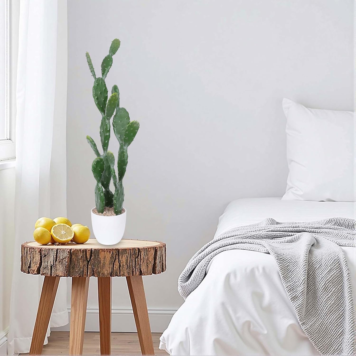31Inch Artificial Cactus Faux Cacti Fake Cactus Saguaro Potted Plants for Indoor Outdoor Home Offices Store Decoration