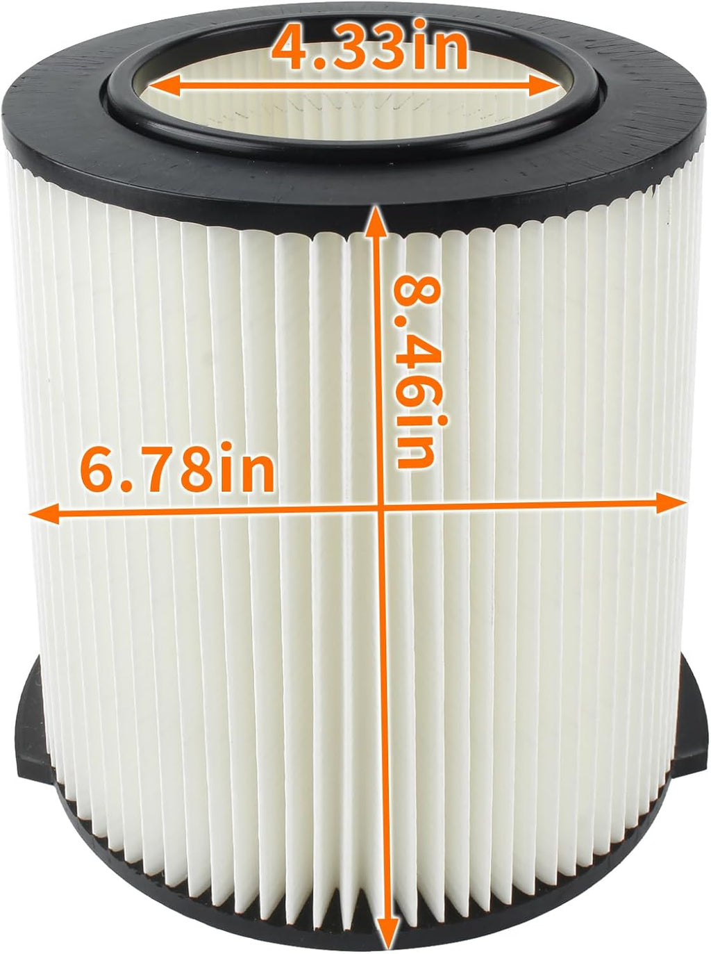 VF4000 Filter Replacement Wet/dry Vac Filt Fit for Ridgid 72947 Wet Dry Vac 5 to 20-Gallon 6-9 Gal for Husky for Craftsman 17816 Vacuum, Repalace WD5500, WD0671, WD1270, WD1450, 6000RV