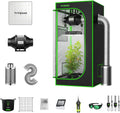 VIVOSUN 2x2 Grow Tent Kit with Plant Grow Light LED 100W, Complete Indoor Grow Tent 24"x24"x48" Indoor Greenhouse 4 Inch 190CFM Inline Fan, Carbon Filter and 8ft Ducting Combo