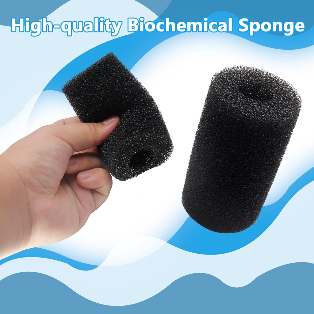 Bivethoi 4 Pcs Pre-Filter Foam Sponge Roll, Aquarium Intake Filter Media Sponge, Compatible Filter Accessories for Aquarium Fish Tank (Black)