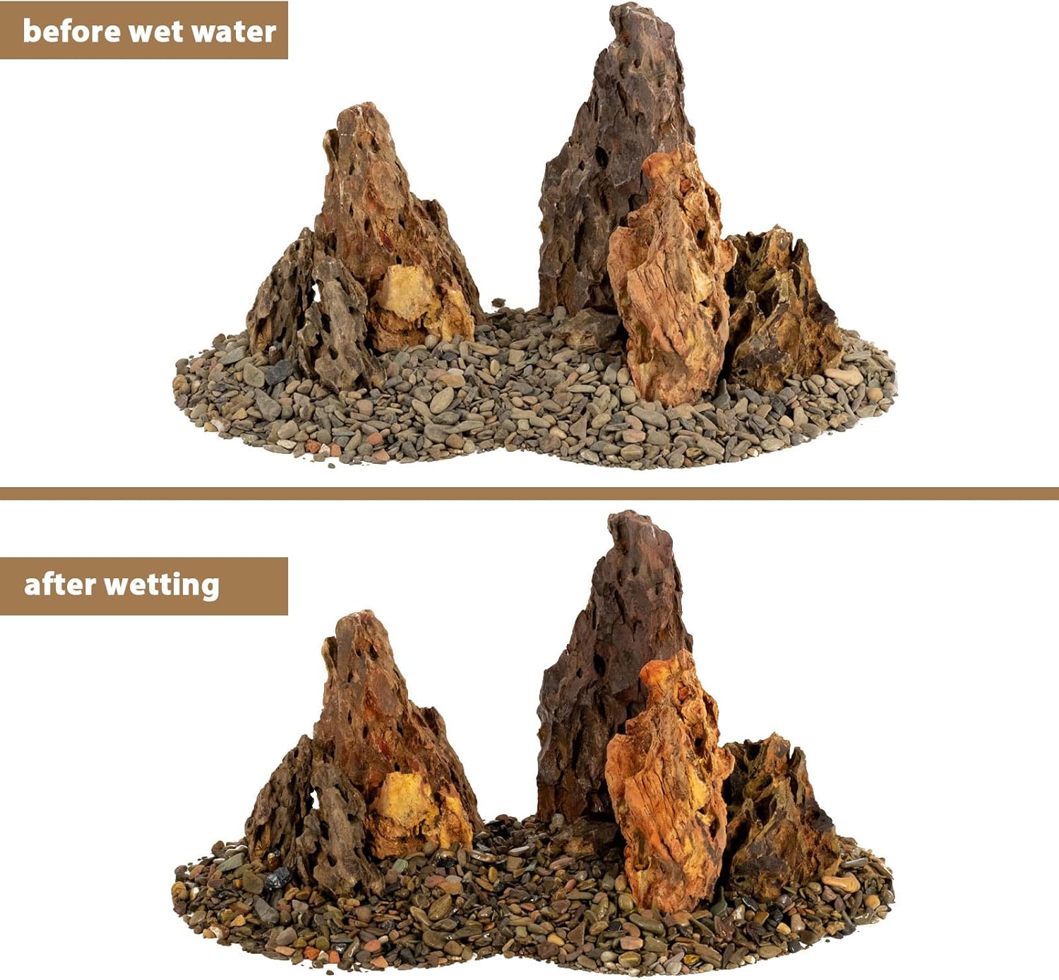 Dragon Rocks Aquarium Rock aquascaping Natural Stone Rocks Fish Tank Decor Rocks for Aquariums Landscaping Model Tank Decoration Aquarium Miniature -20lb (2-8 inch)