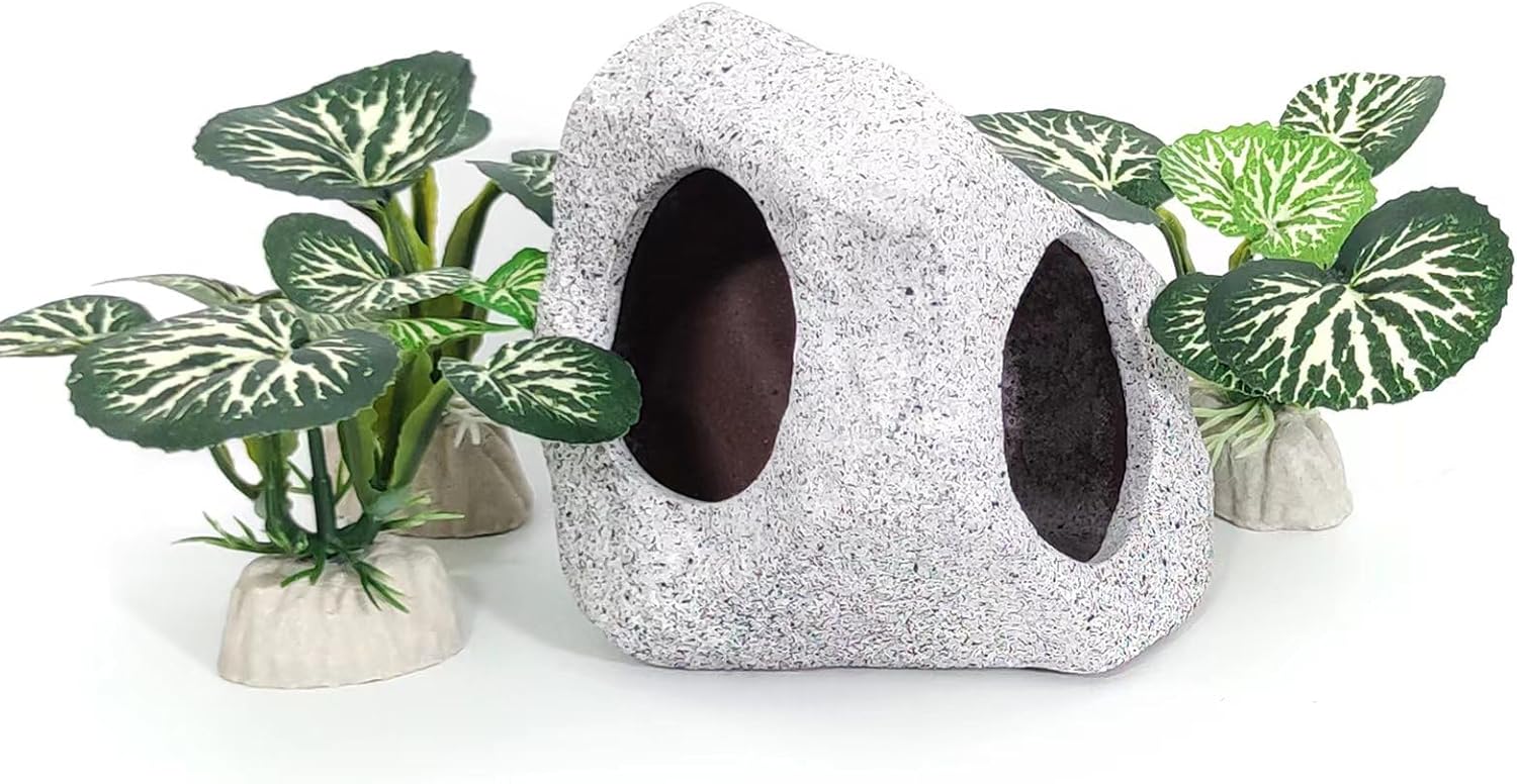 Fish Aquarium Decorations Cave Hide with Viewing Window for Betta Fish Tank Decor