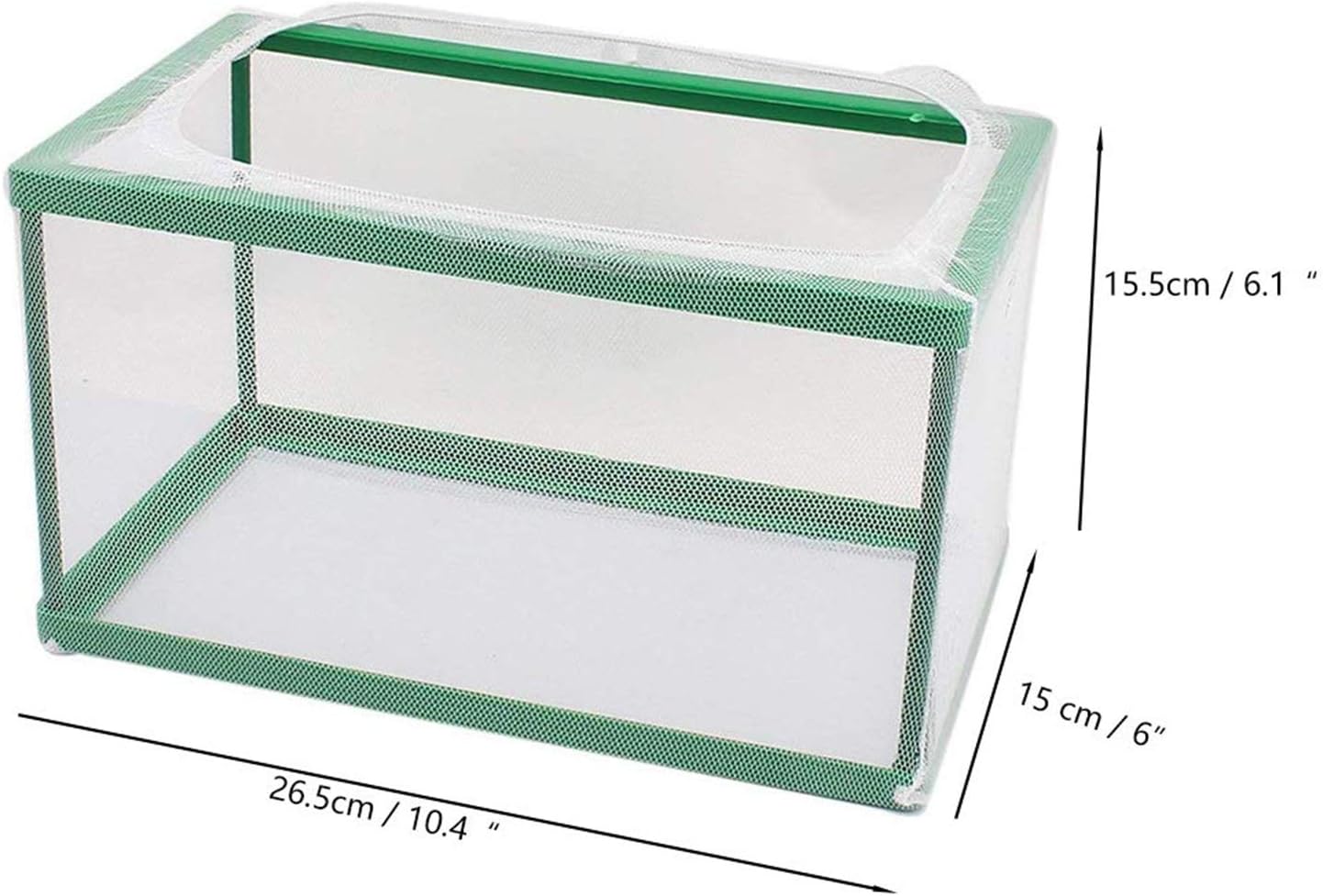 XMHF Nylon Mesh Fish Fry Hatchery Breeder Box Separation Net White Green