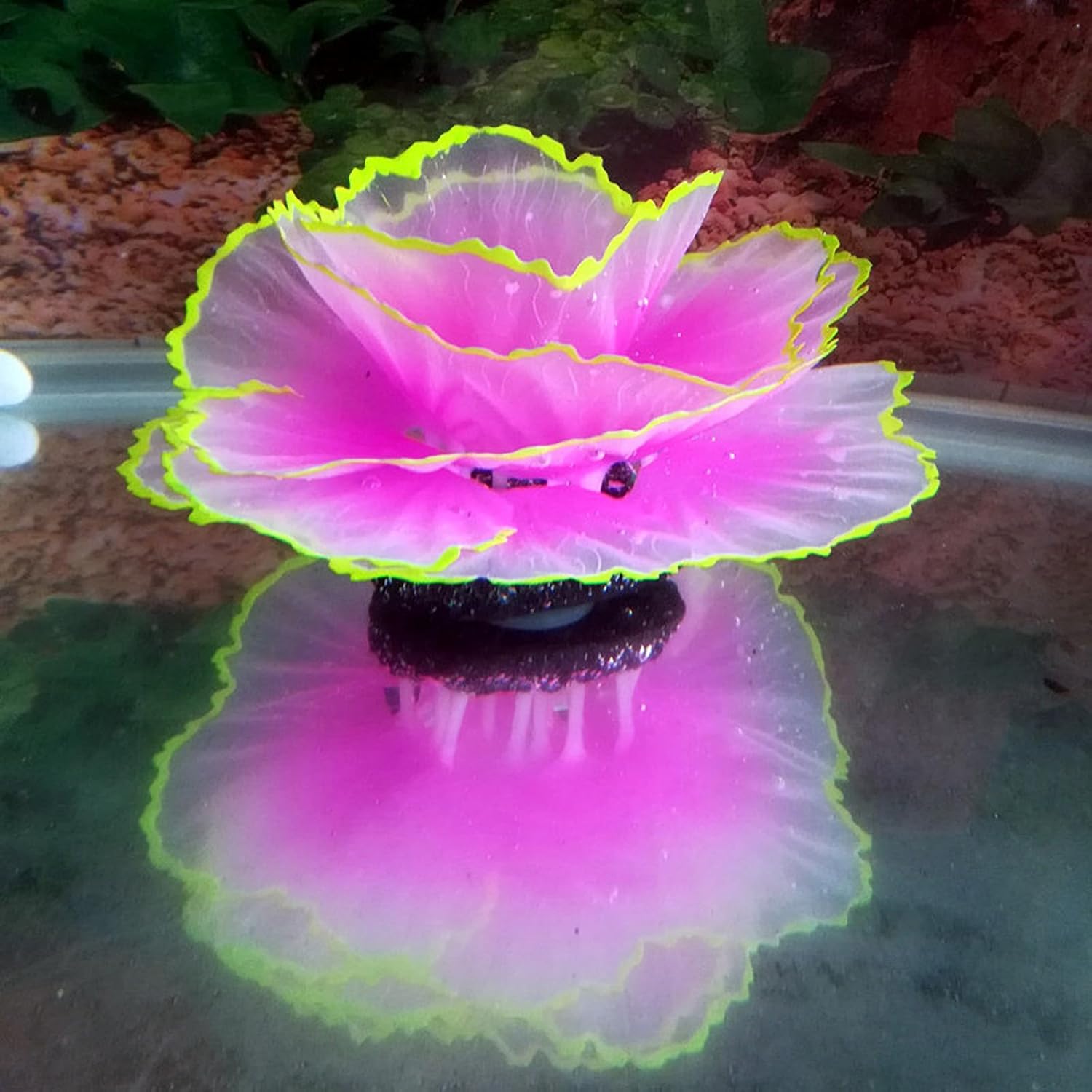 Besimple Aquarium Coral Ornament Glowing Effect Coral Decor Resin Fish Tank Plants Decoration for Aquarium Tank Landscape(Purple)