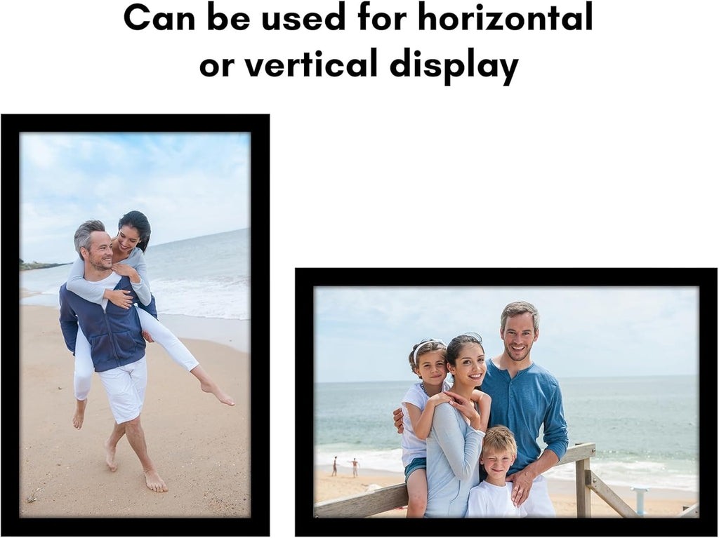 Americanflat 12x20 Picture Frame with Polished Plexiglass - Black Picture Frame - Wide Photo Frames Made of Engineered Wood for Vertical or Horizontal Wall Display - Epic Collection - Black