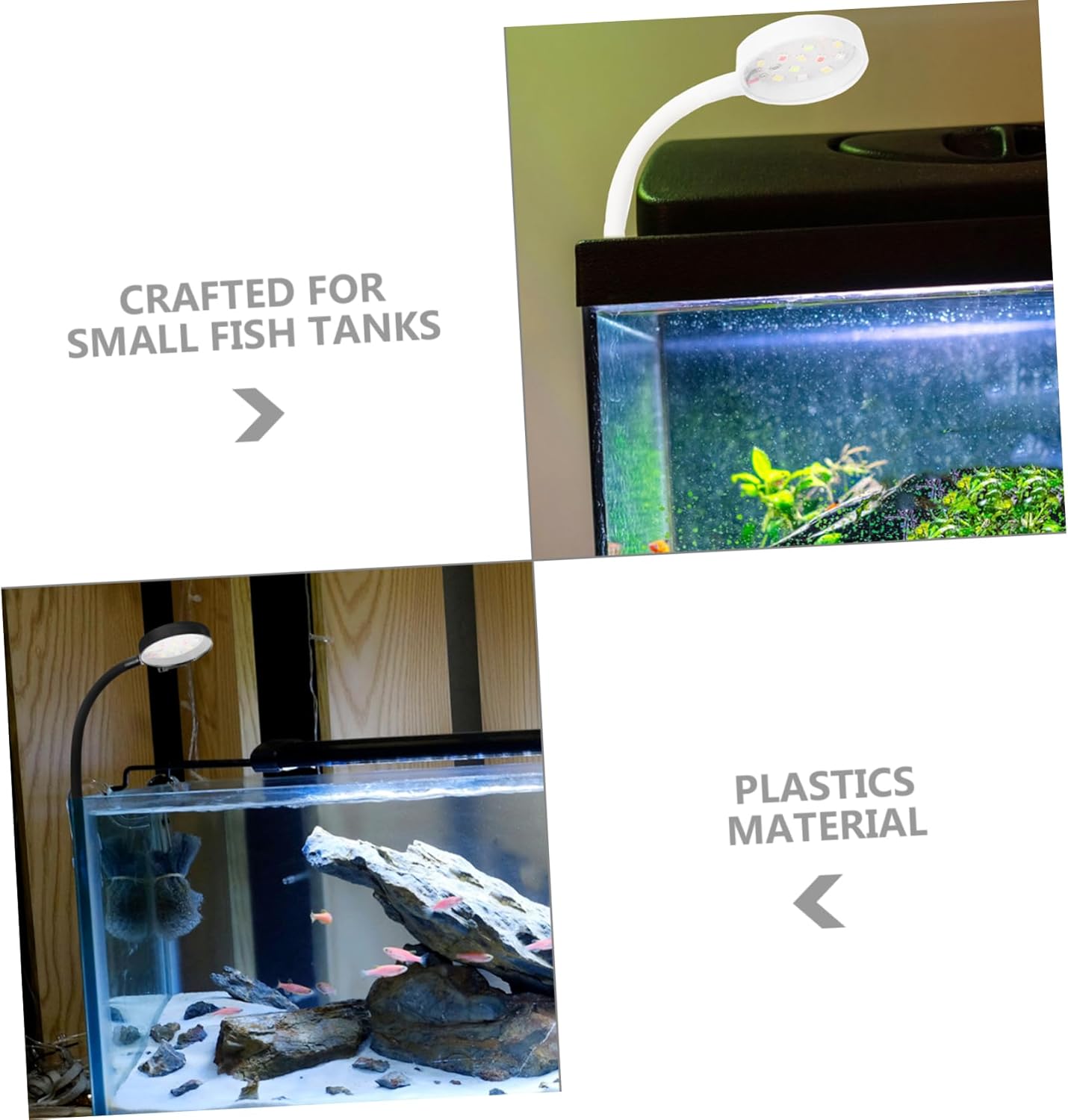 VILLCASE 2PCS USB Aquarium Light Compact Fish Tank LED Lamp for Mini Tanks with Flexible Design Bright Gentle Plant Growth Lighting for Aquatic Ecosystems USB Powered for Home Office Dorm