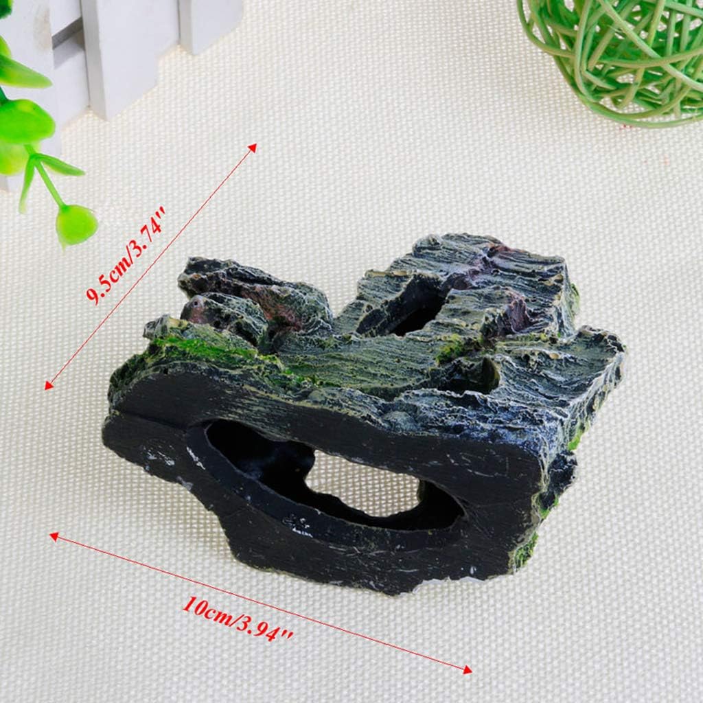 hejhncii Aquarium Ornament Rock Mountain Stone Cave Fish for Tank Decorations Small Terrain Landscape Accessories for Hab Aquarium Decorations Large and Tall