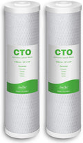 SimPure Whole House Water Filter Cartridges 5 Micron 20" x 4.5" CTO Activated Carbon Block, For DB20P, FC25B, CTO20BB, WHB20, 2 Pack