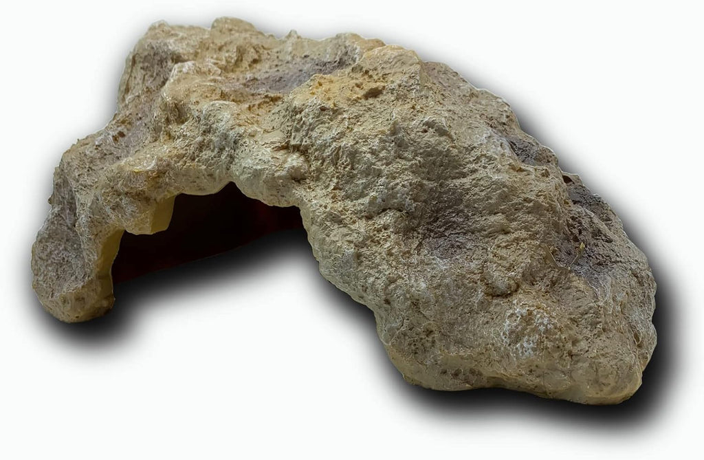 Oversize Resin Rock Reptile Hides and Caves - Large Aquarium Habitat Hideouts for Bearded Dragon, Snakes, Tortoise - Lizard Hiding Spot for Terrarium Hideaway